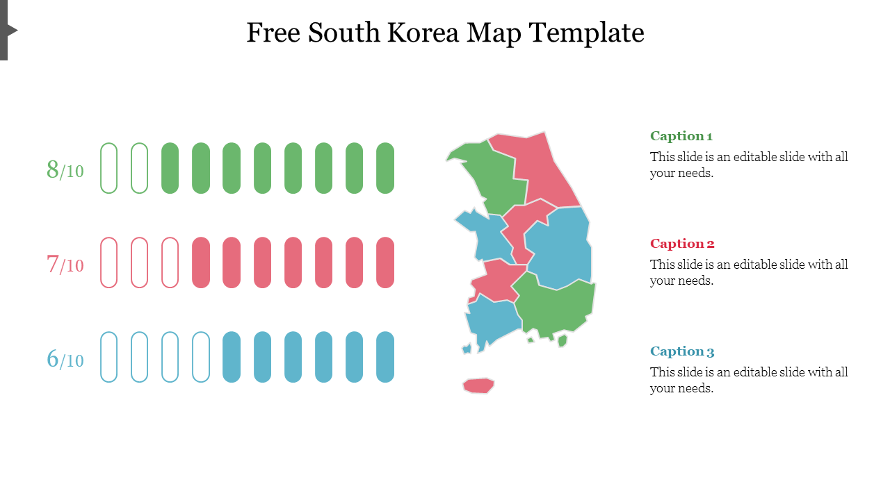 Free South Korea Map Template